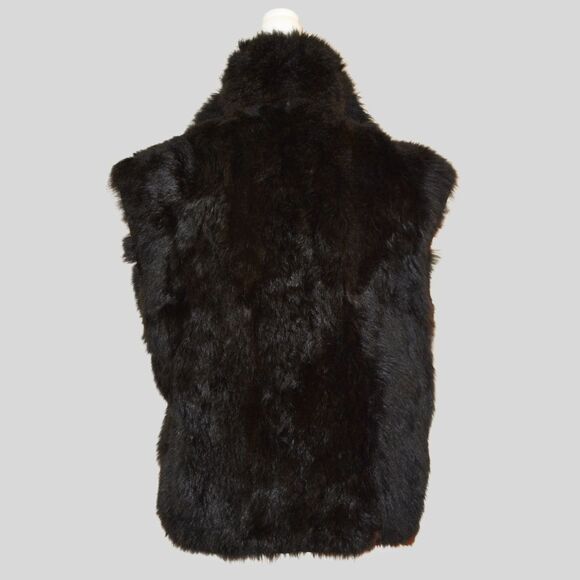 ANDREW MARC Women's Genuine New Zealand Opossum Fur Vest Black Size M - Picture 4 of 10